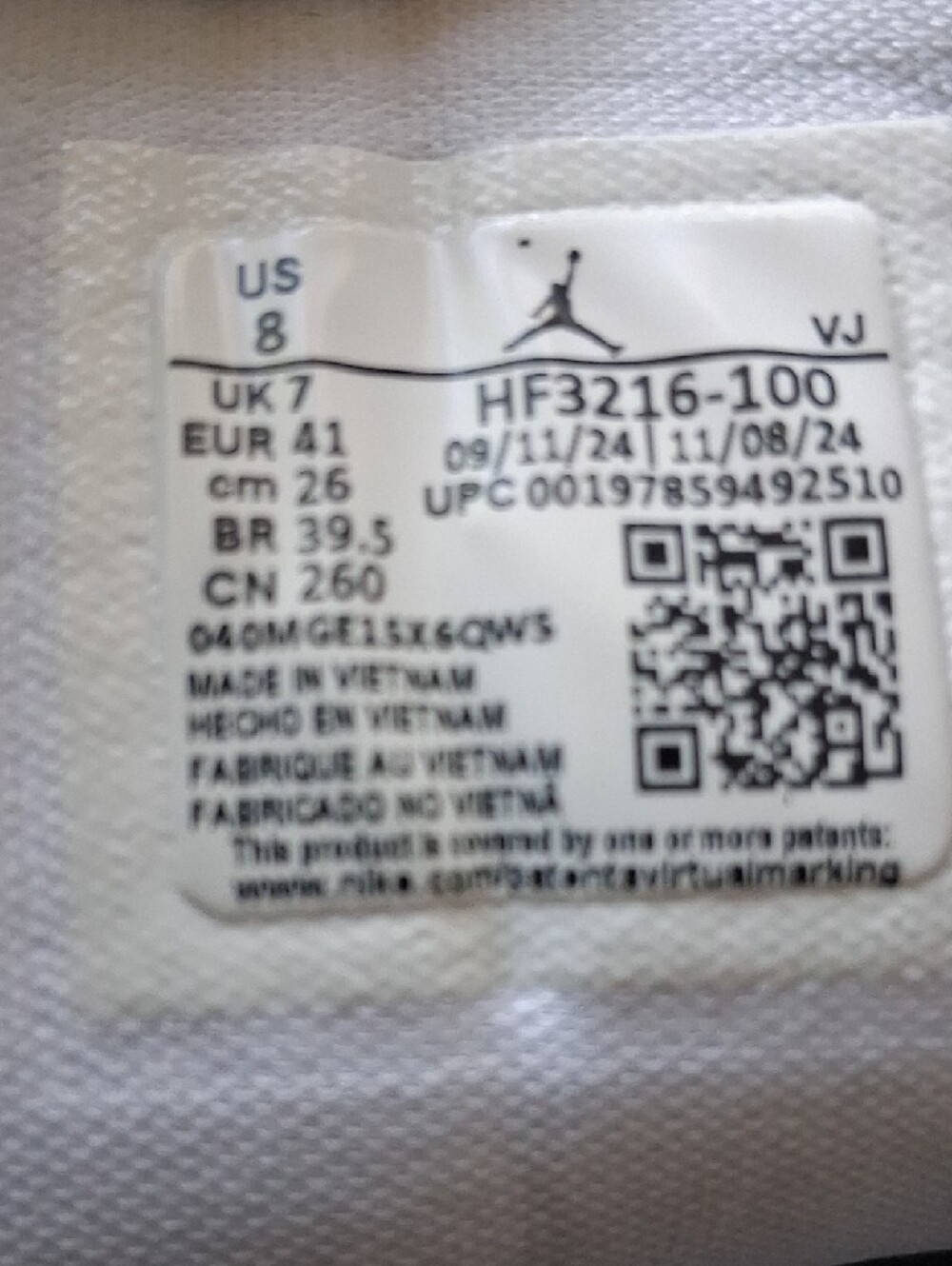Jordan High Top Sneakers - White & Gray - Picture 7 of 9